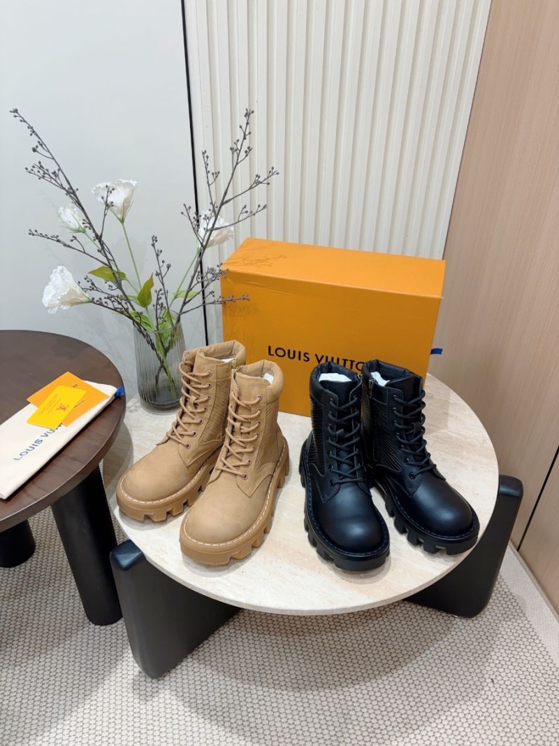 Louis Vuitton LV Unisex Men Female Checker Ranger Boot 1AD9TK Black