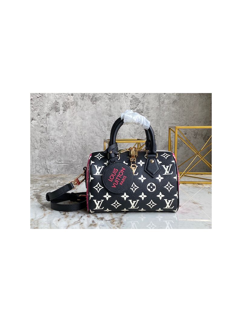 Louis Vuitton LV Speedy Bandoulière 20 M46118 Black White
