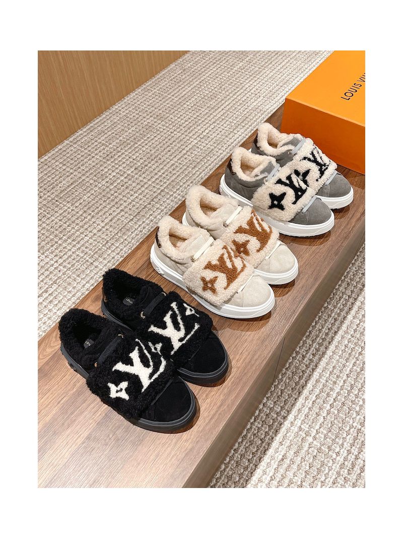 Louis Vuitton LV Time Out Sneaker 1AADTC suede calf and shearling