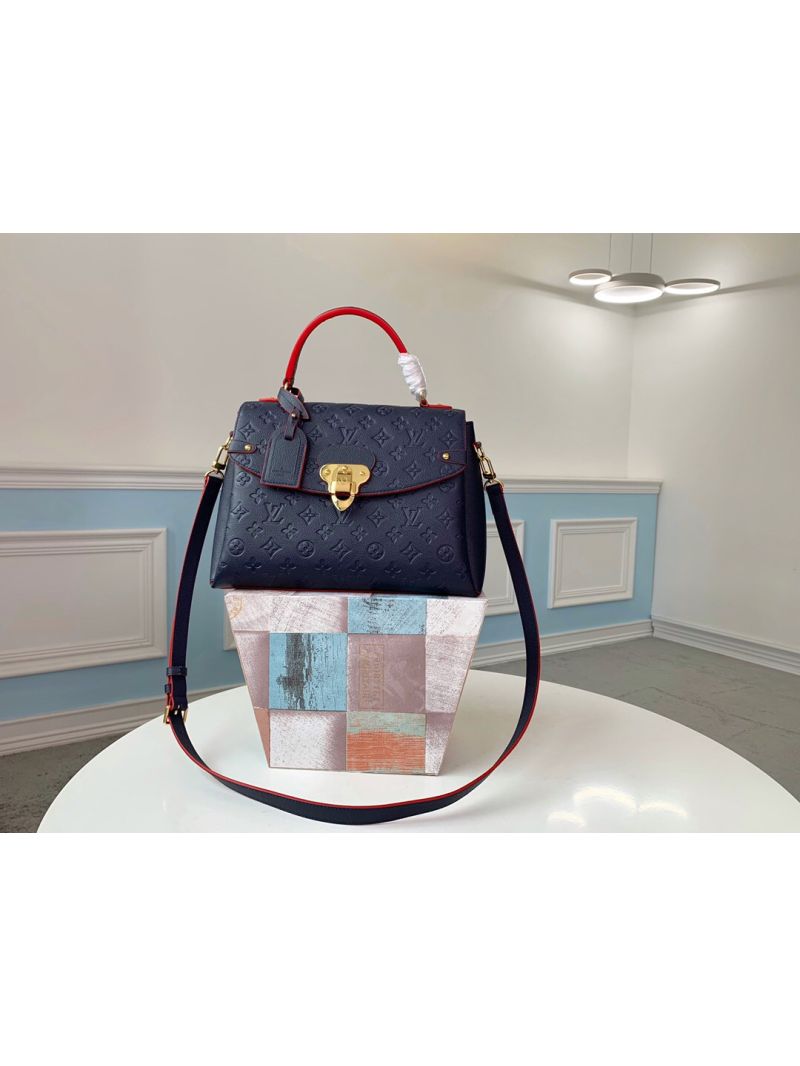 Louis Vuitton LV Georges MM Monogram Empreinte M53944 Marine Rouge