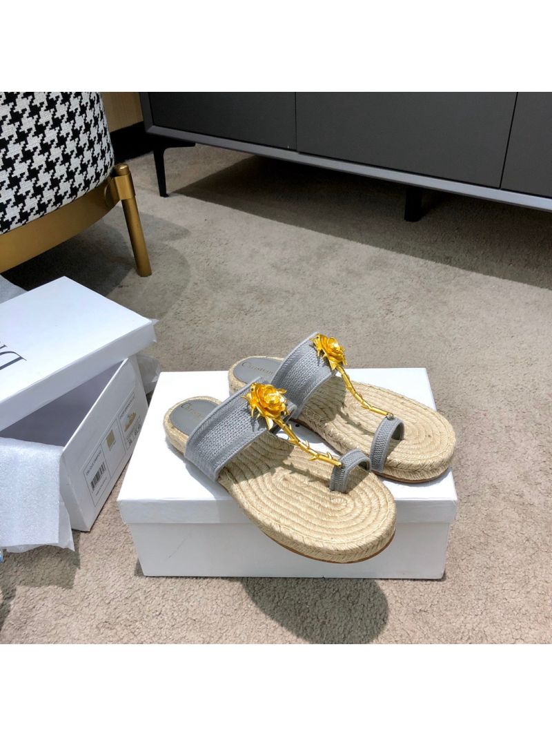 Dior Jardin Thong Sandal KCQ417 Grey