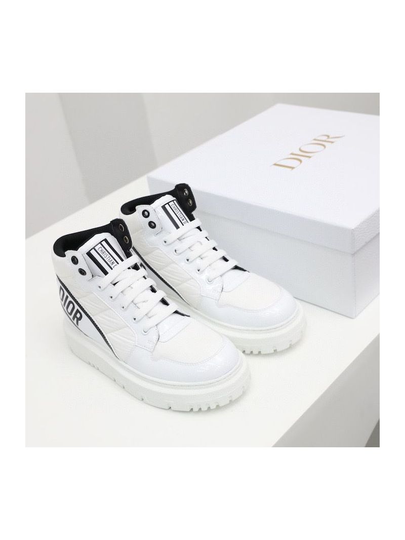 Dior D-Player Sneaker White Black Quilted Nylon KCK315N