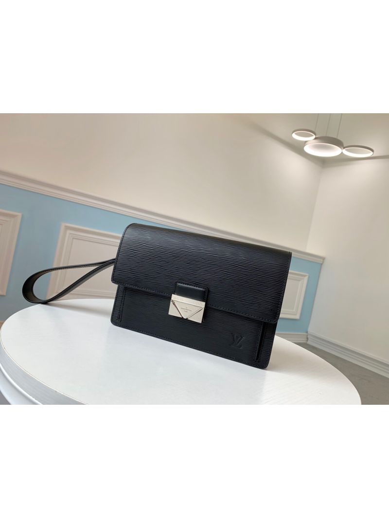 Louis Vuitton LV Thames Clutch in Epi M42742 Black