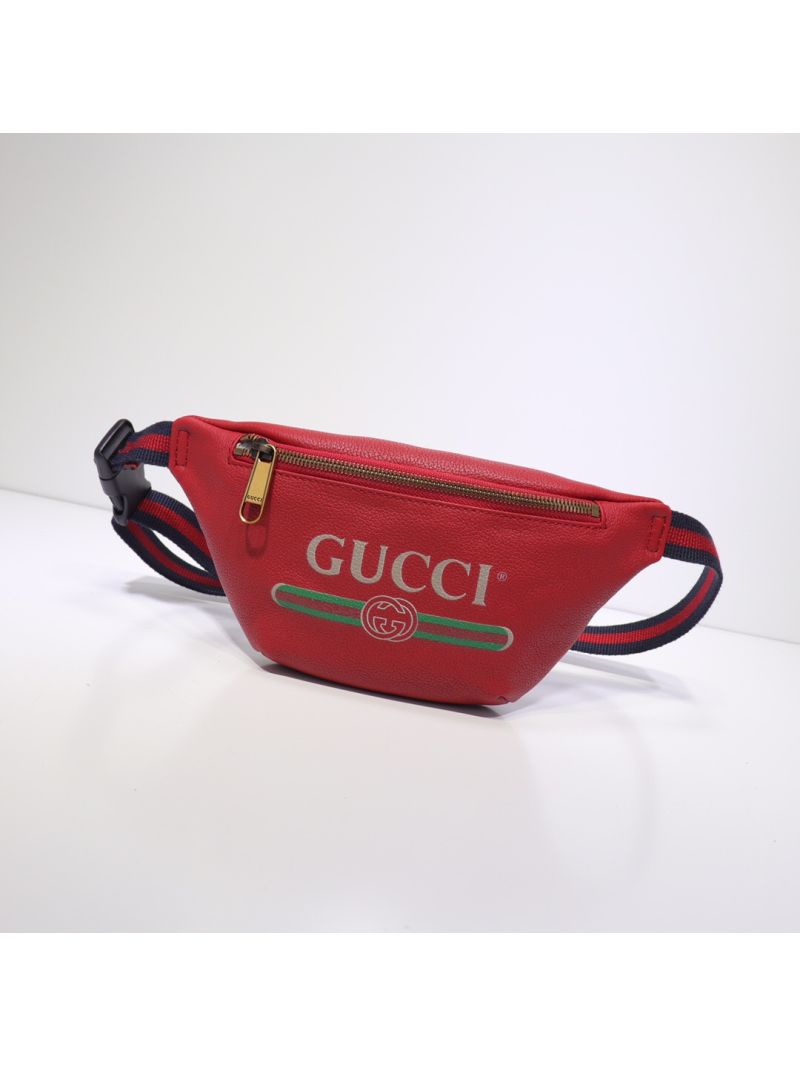Gucci Print Small Belt Bag 527792 Red