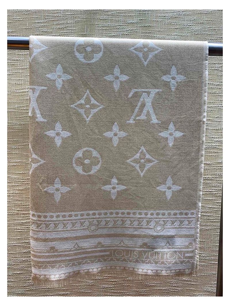 Louis Vuitton LV Amazingram Long Scarf M76388 Beige