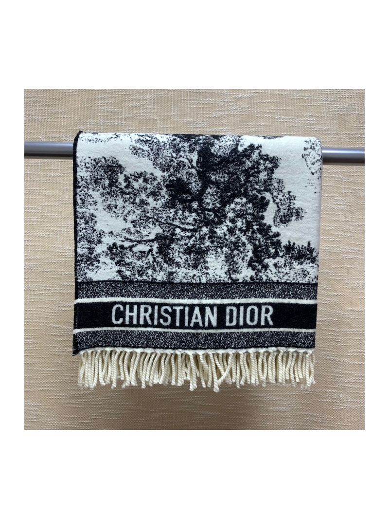 Dior Fierce Blanket Black Cashmere and Virgin Wool 14LEO