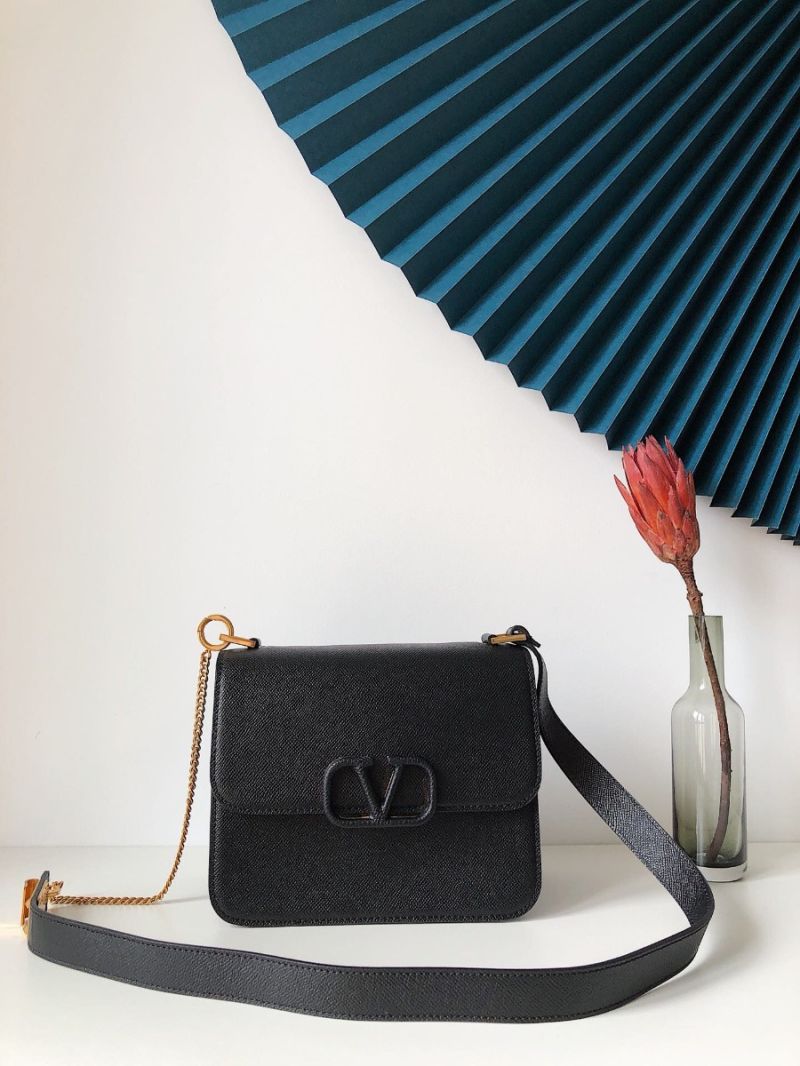 Valentino Vsling Grainy Calfskin Shoulder Bag SW0B0F0 Black