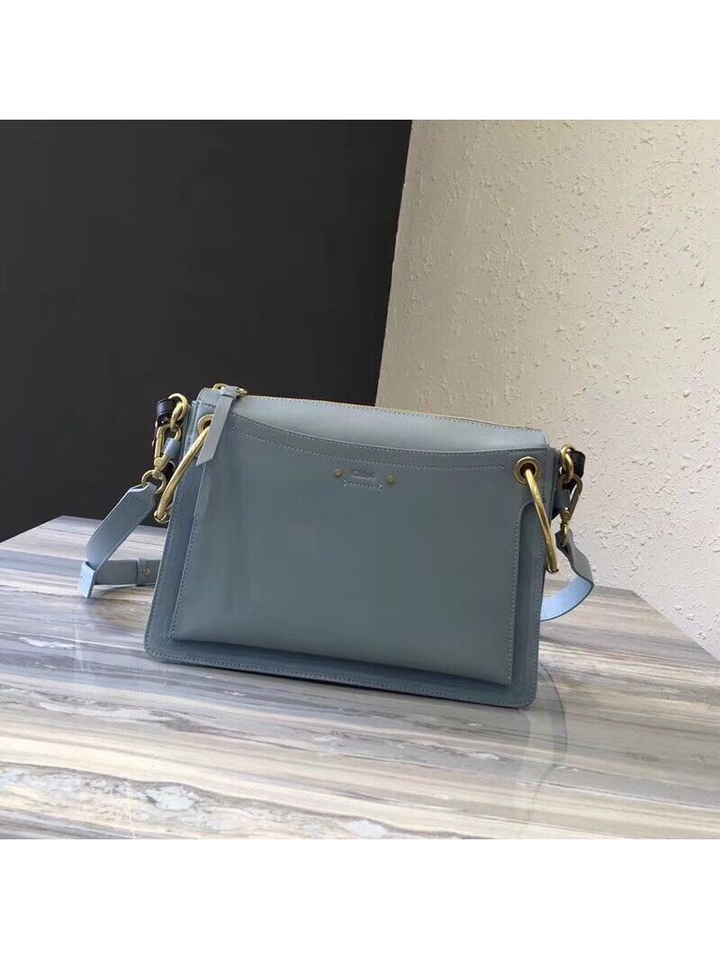 Chloe Roy Bag Airy Grey in Suede & Smooth Calfskin