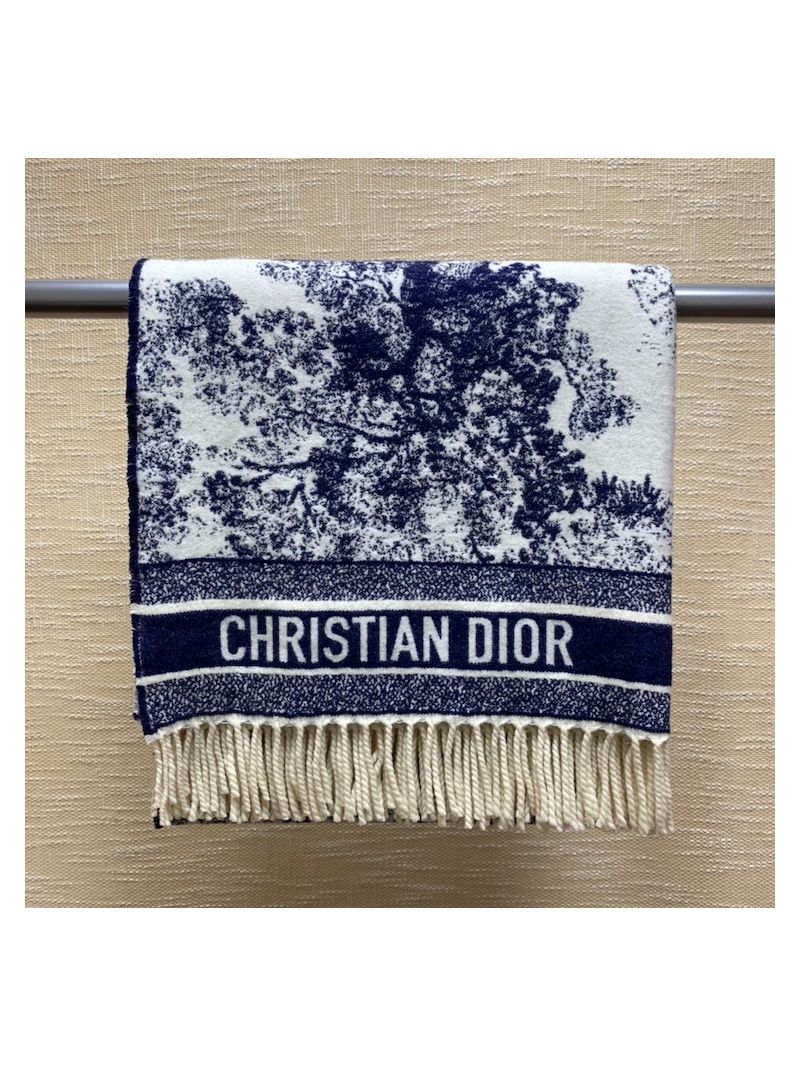 Dior Fierce Blanket Blue Cashmere and Virgin Wool 14LEO