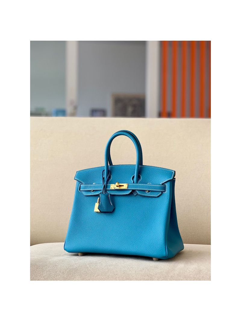 Hermes Birkin Togo Leather 75 Blue Jean