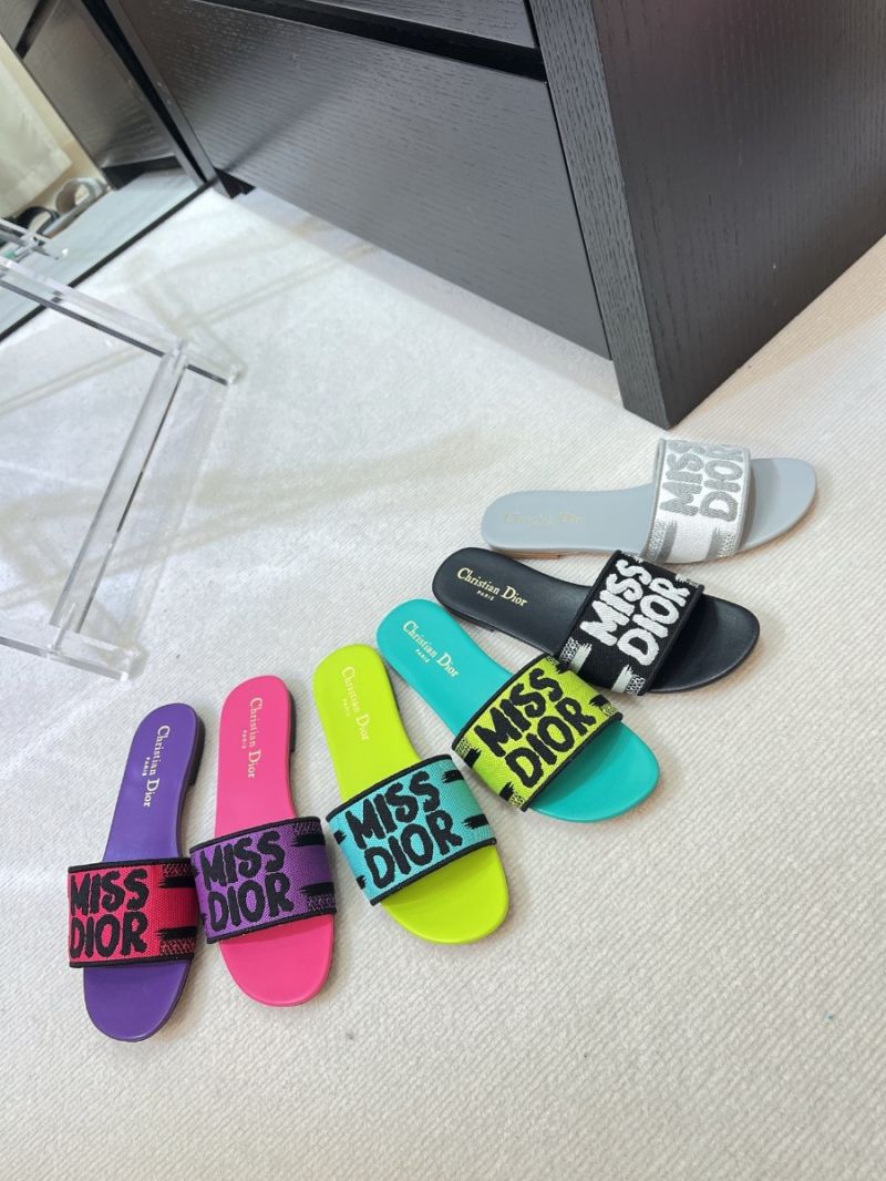 Miss Dior Dway Slide Embroidered Cotton  KCO109EZO