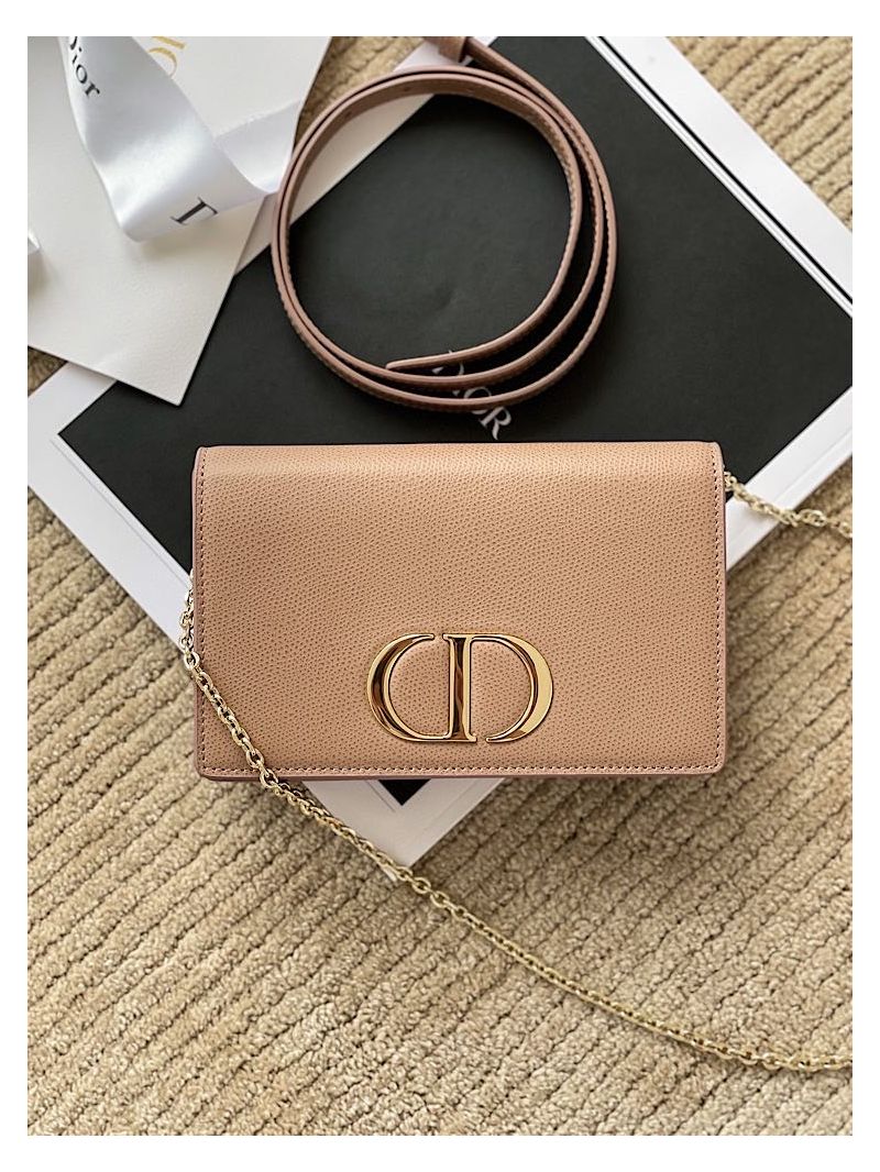 Dior Pale Pink 30 Montaigne Calfskin 2-in-1 Pouch