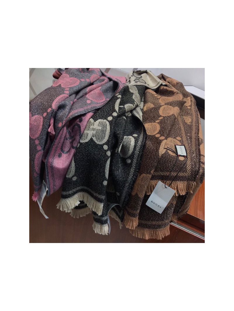 Gucci GG Wool Jacquard Scarf 598993