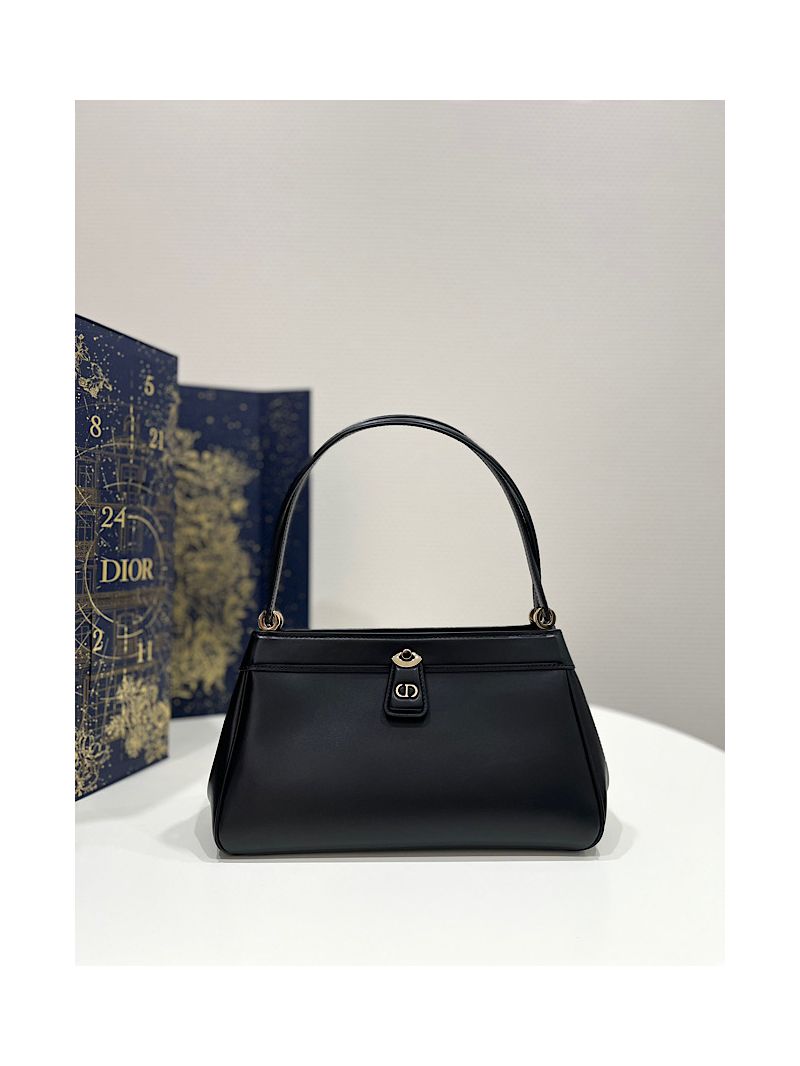 Dior Medium Key Bag Black Box Calfskin M1843