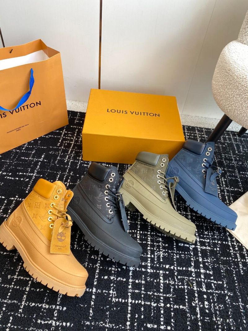 Louis Vuitton Men Female LV x Timberland 6-In Ankle Boot 1AD72P Black