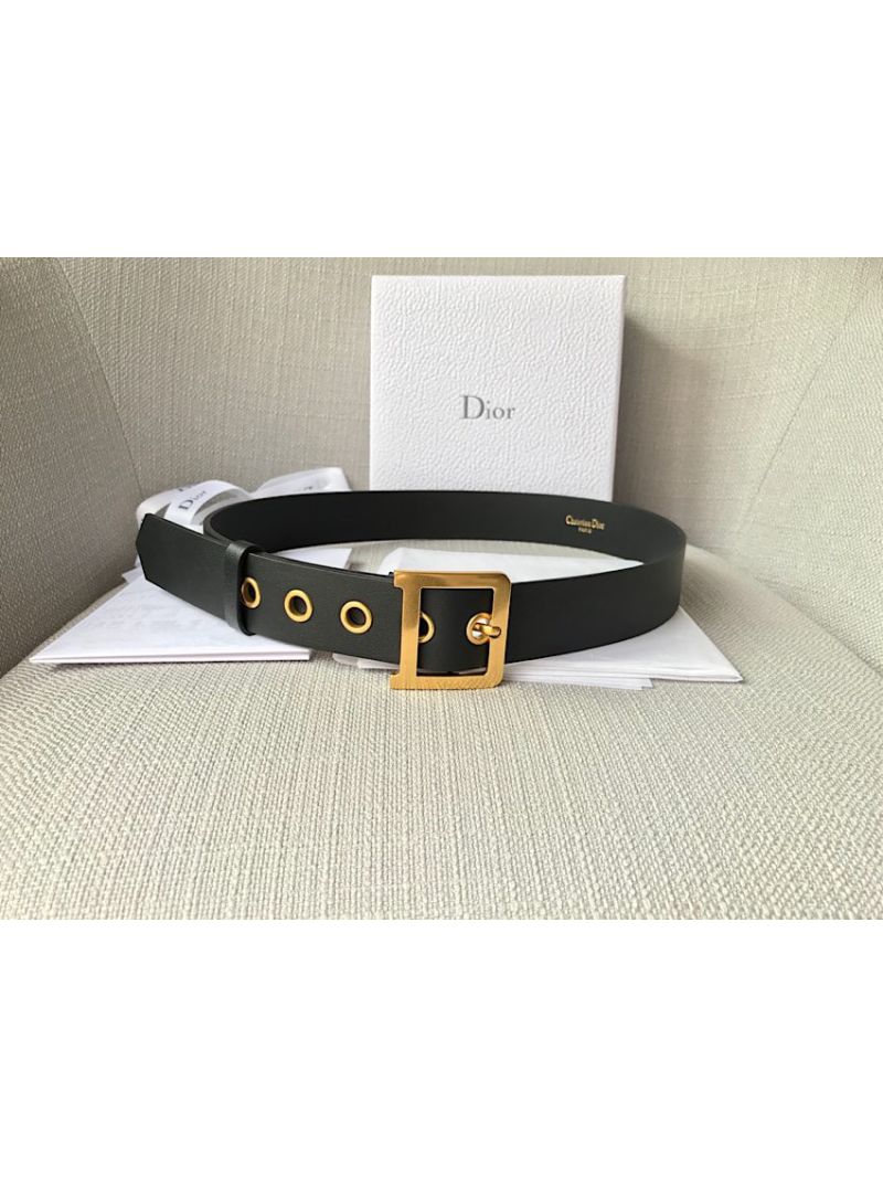 Dior Diorquake Belt In Black Calfskin 35mm
