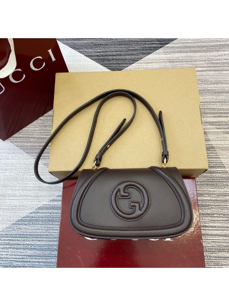 Gucci Blondie Mini Shoulder Bag 815700 Dark Brown