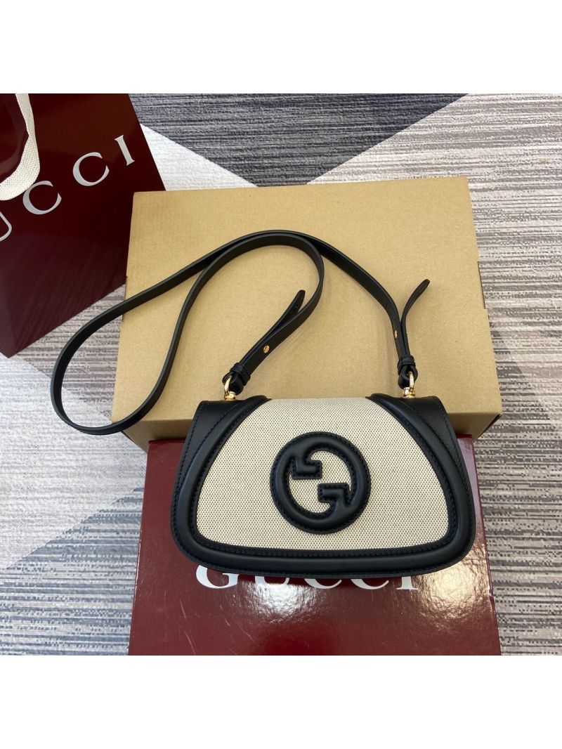 Gucci Blondie Mini Shoulder Bag canvas 815700 Black