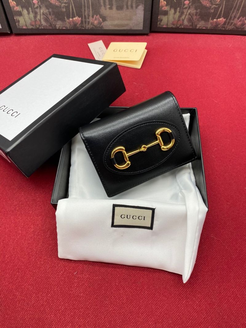 Gucci 1955 Horsebit Card Case Wallet 621887 Black