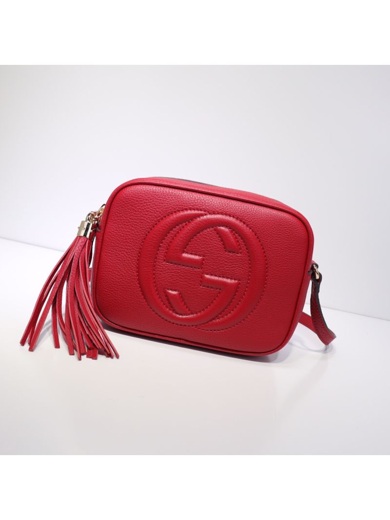Gucci Soho Leather Disco Bag Red