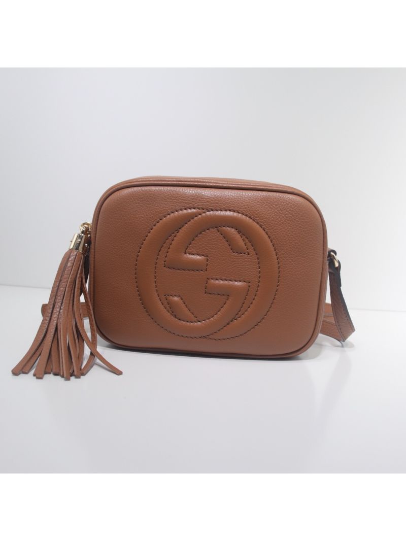 Gucci Soho Leather Disco Bag Brown