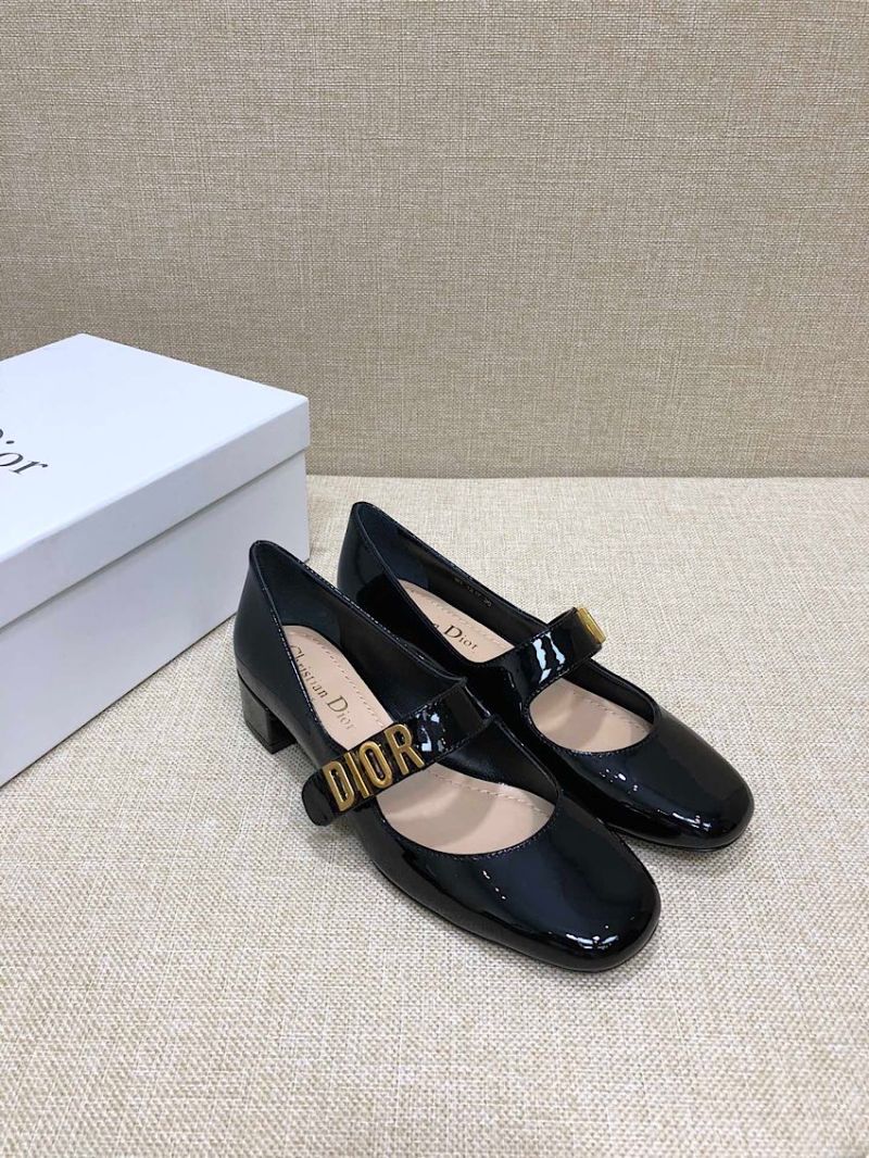 Dior Mary Jane Ballet Pump Patent Calfskin KCB651 Black