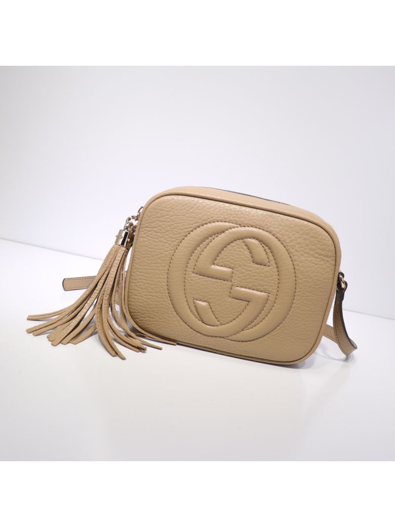 Gucci Soho Leather Disco Bag Beige