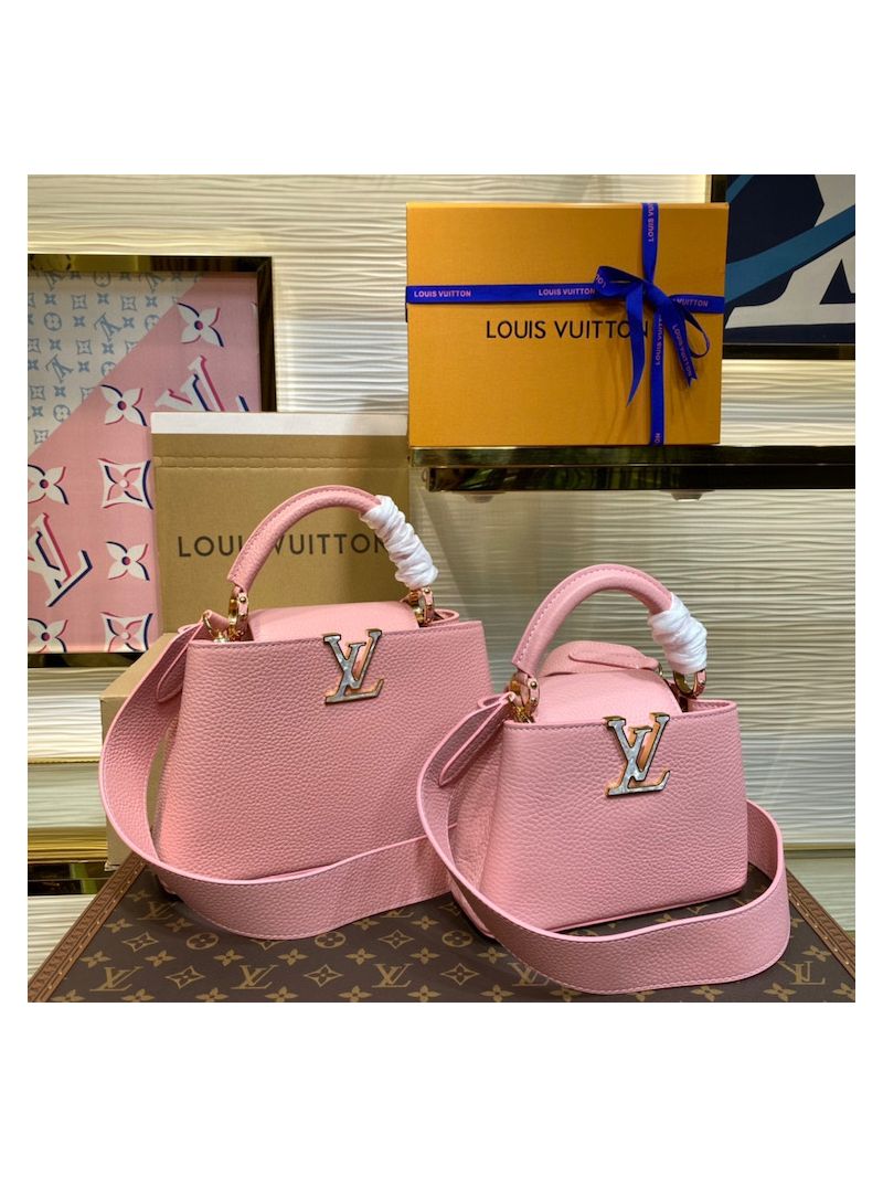 Louis Vuitton LV Capucines with Mother of Pearl Mini BB M56983 Pink