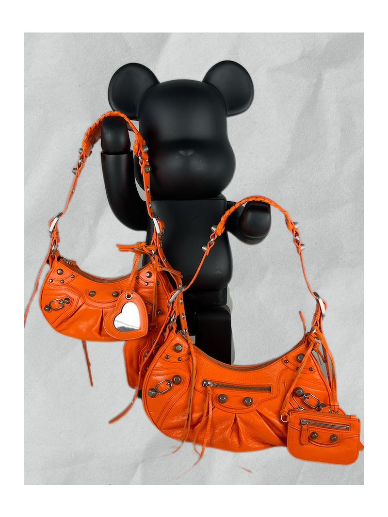 Balenciaga Le Cagole XS S Shoulder Bag in Lambskin Orange 6713071