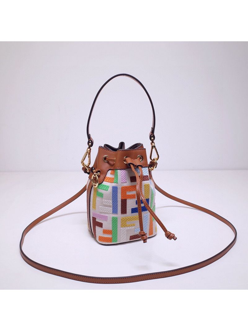 Fendi Mon Tresor Multi Color Canvas Bag 8BS010 