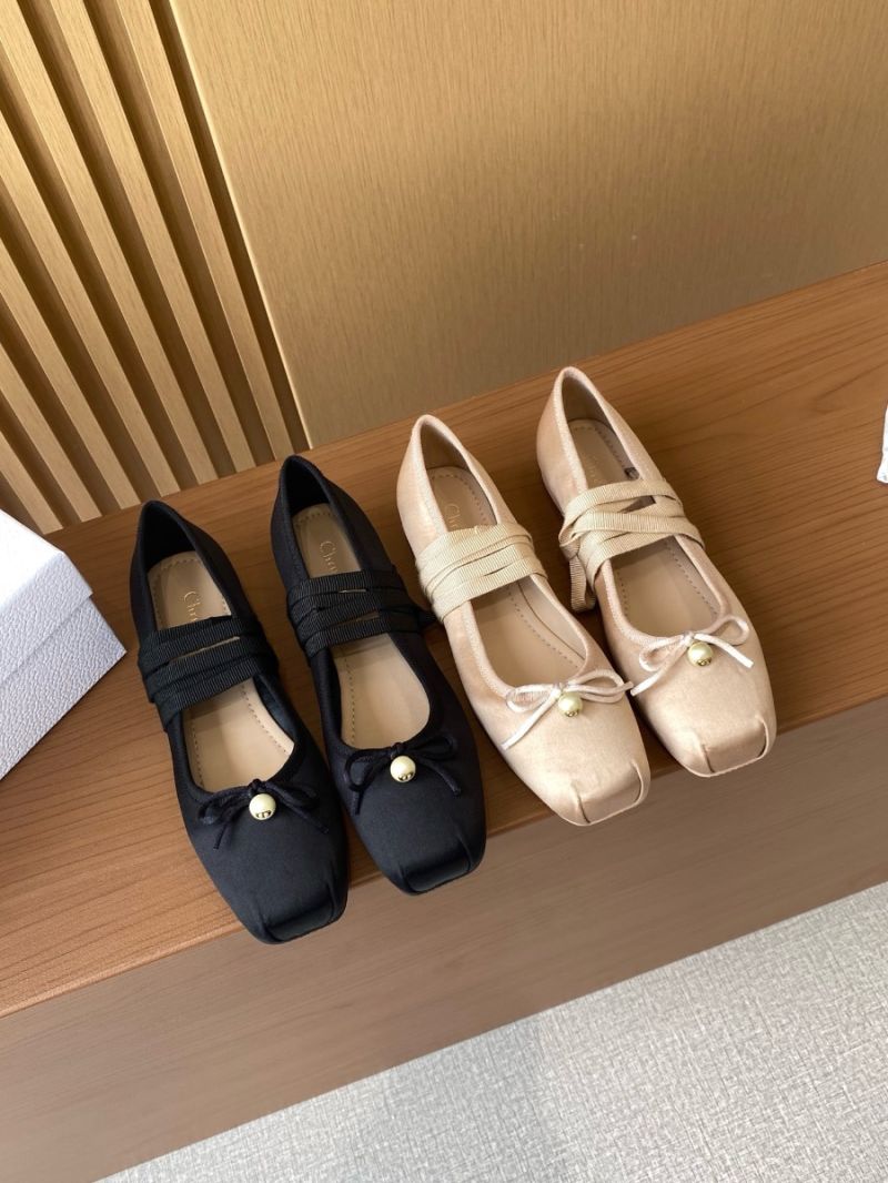 Dior D-Joy Ballet Flat Satin and Grosgrain KCB880S