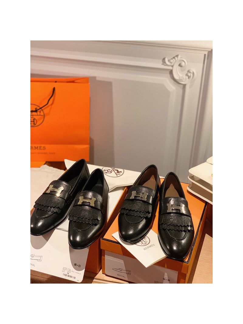 Hermes Royal Loafer in Goatskin H192203Z Noir