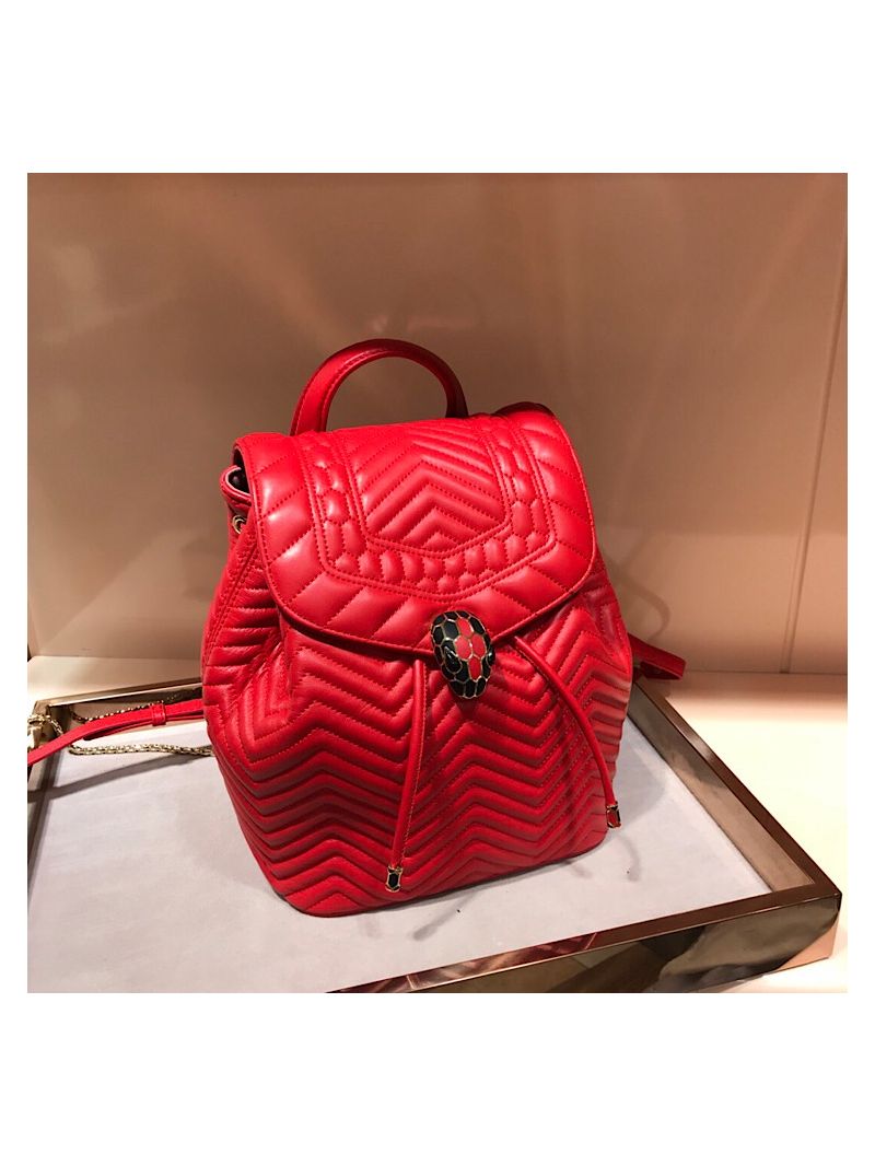 Bvlgari Serpenti Forever Backpack 286538 Frame Coral