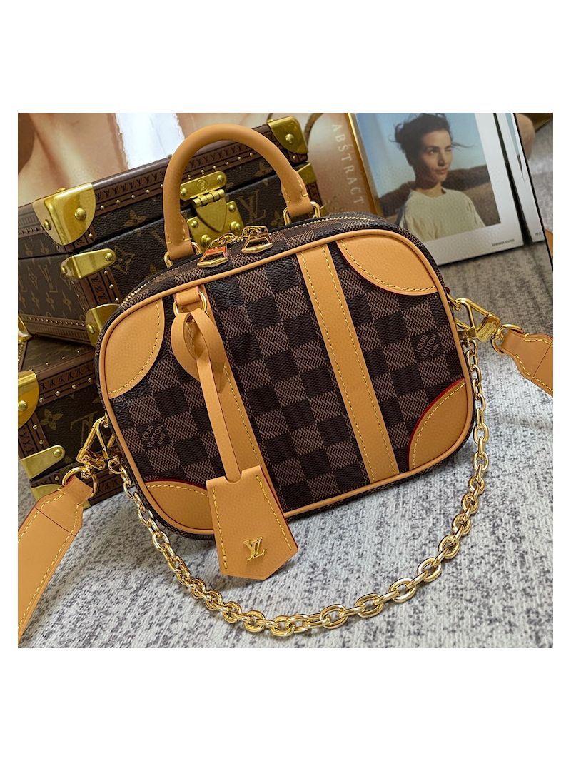 Louis Vuitton LV Valisette Souple BB Damier Ebene N50063 Natural