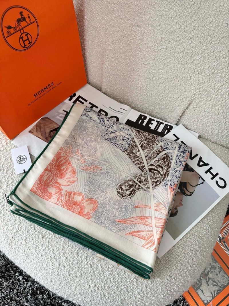 Hermes Retour A La Nature Shawl 140 Cashmere Silk H243854S 03