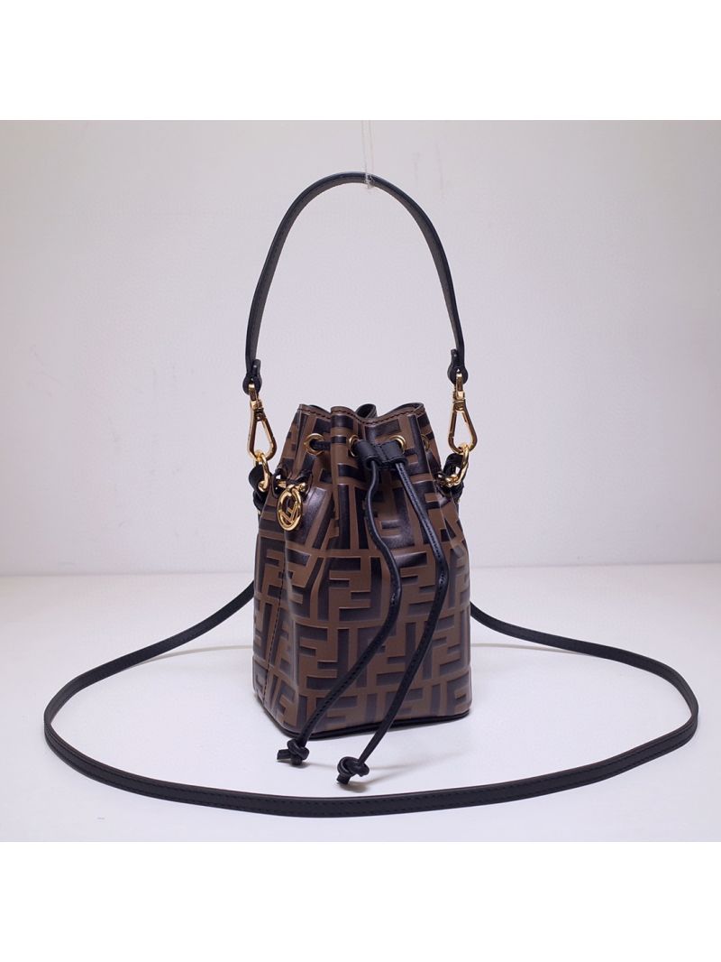 Fendi Mon Tresor Dark Brown Leather Mini Bag 8BS010