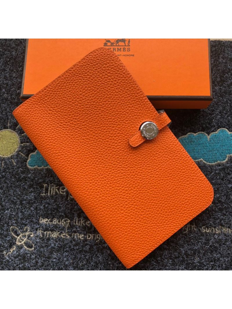 Hermes Dogon Duo Wallet Togo H043070 Orange