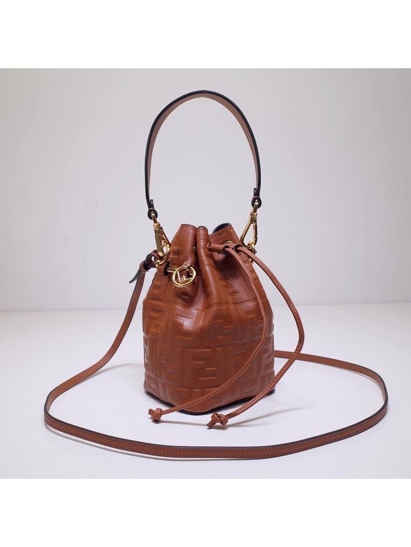 Fendi Mon Tresor Brown Leather Mini Bag 8BS010 