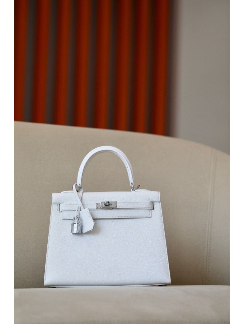 Hermes Kelly Epsom White Bag