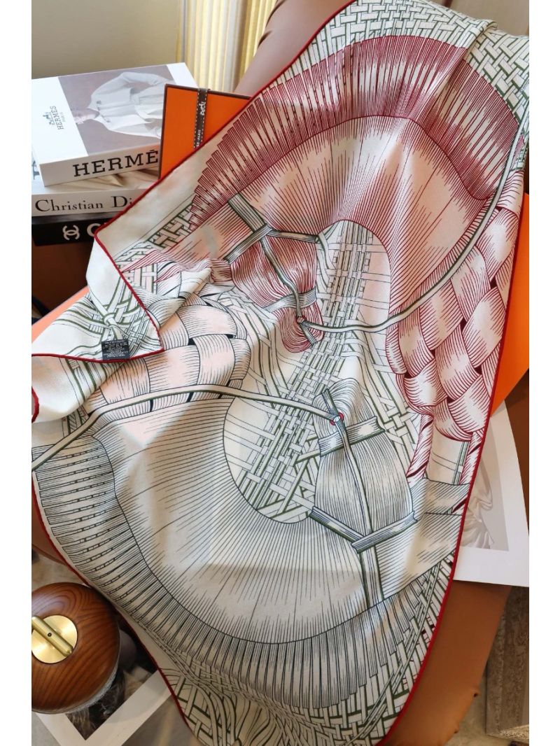 Hermes Masan & Masan Giant Triangle Shawl Cashmere Silk H363684S