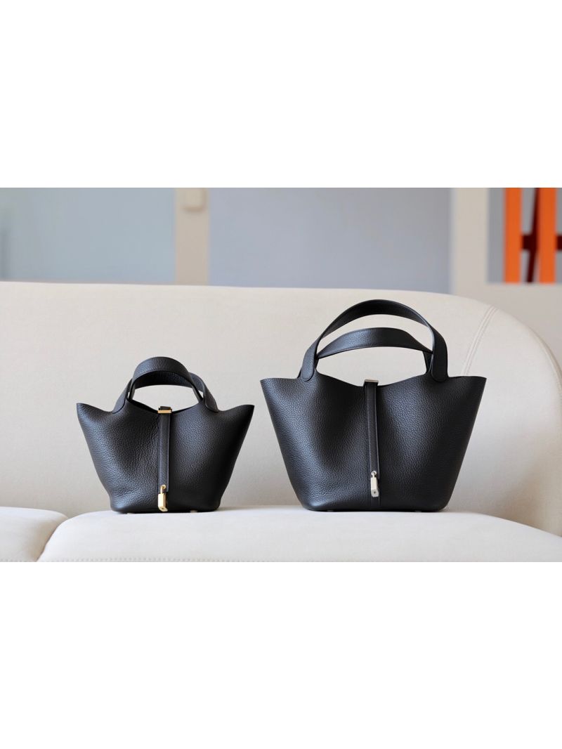 Hermes Picotin Lock bag Black Clemence leather