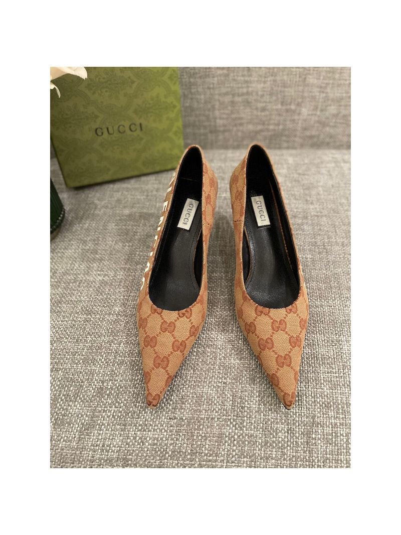 Gucci x Balenciaga The Hacker Project Square Knife Pump 676603 Beige