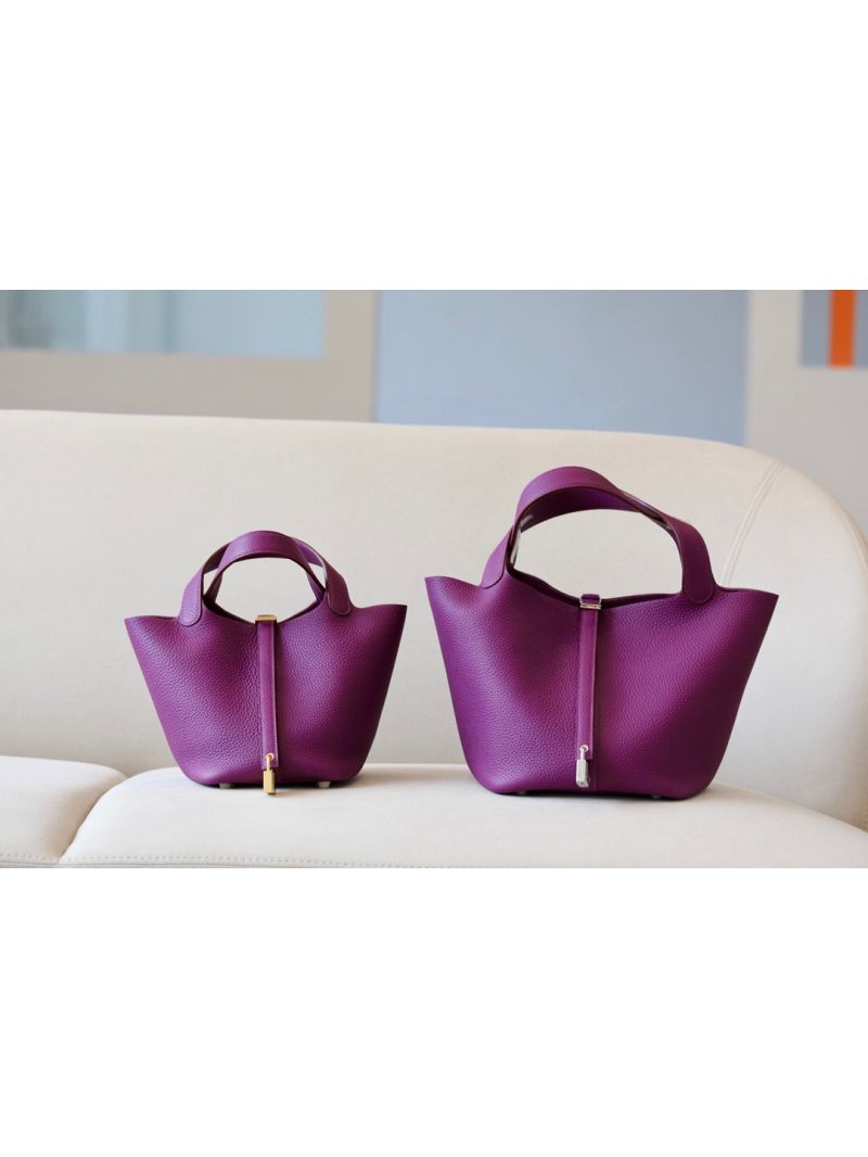 Hermes Picotin Lock bag Anemone Clemence leather
