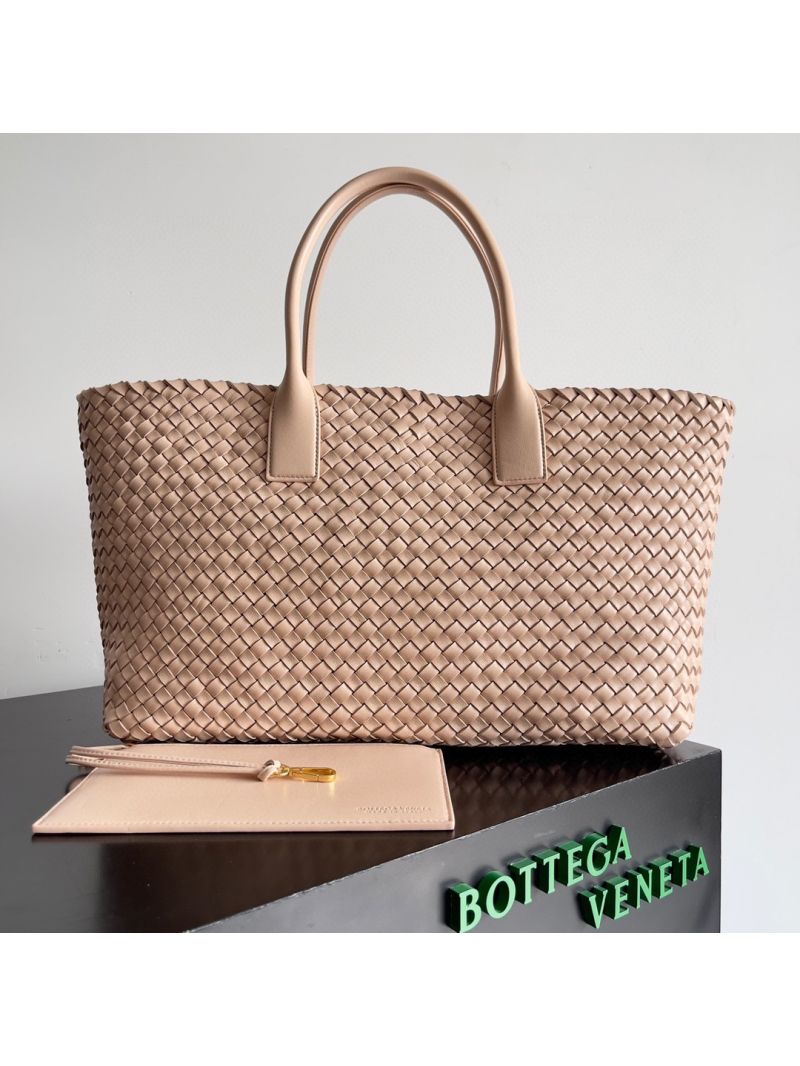Bottega Veneta BV Large Cabat Intreccio Lambskin Tote bag 608811 Lotus