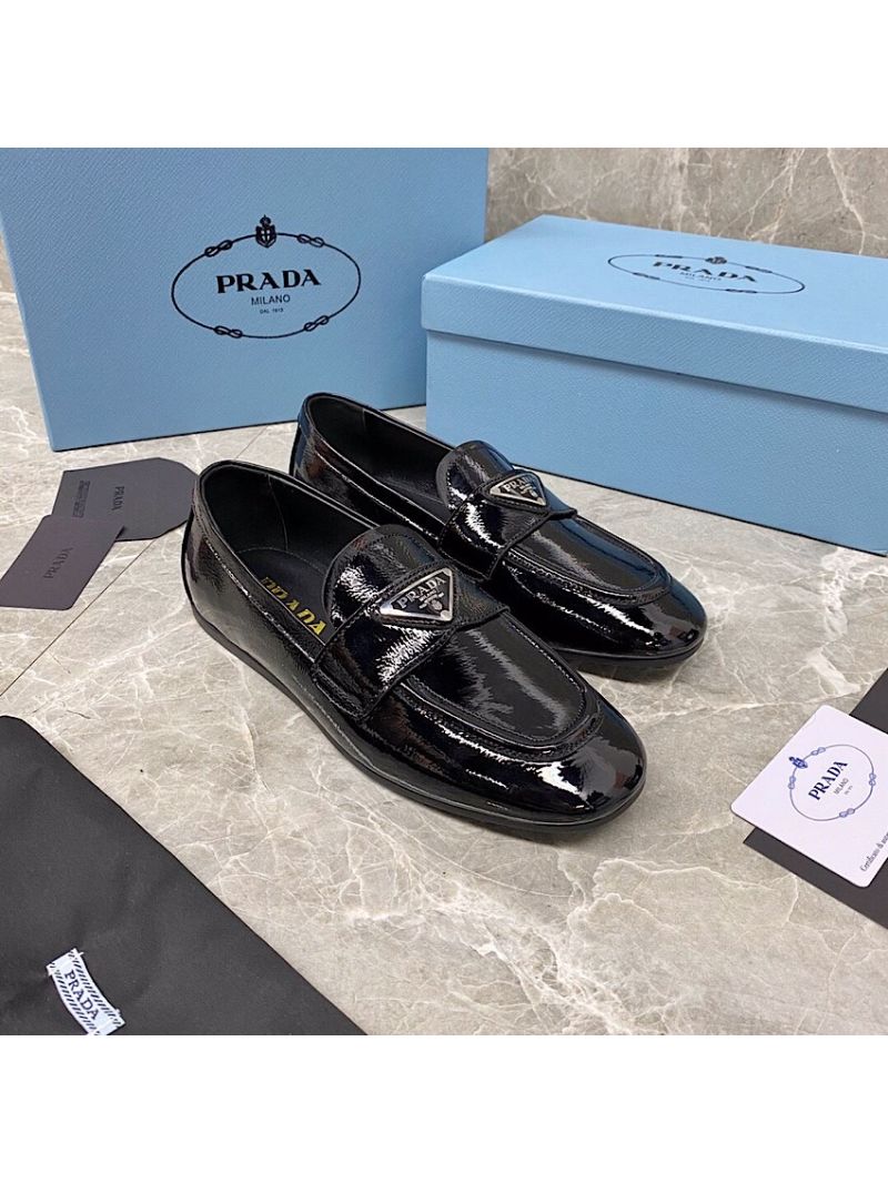 Prada Patent Leather Loafers 1D262M Black