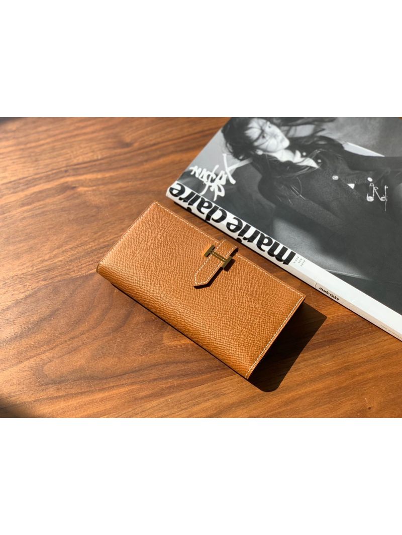 Hermes Bearn Long Wallet H039785 Brown