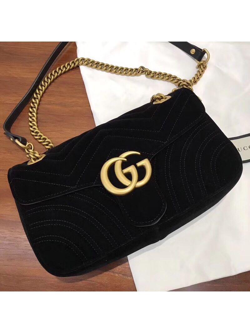 Gucci GG Marmont Velvet Black