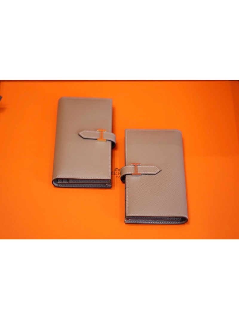 Hermes Bearn Long Wallet H039785 Gris Asphalt