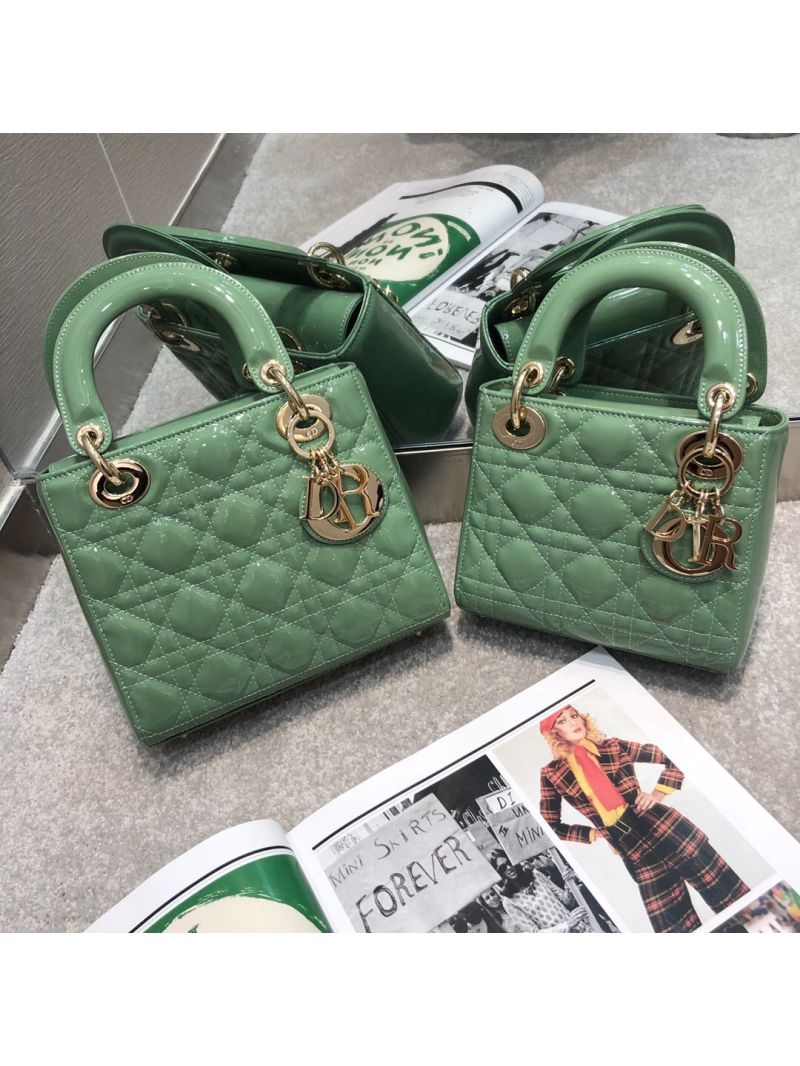 Dior My ABCdior Lady Dior Bag in Patent Calfskin M0538 Avocado