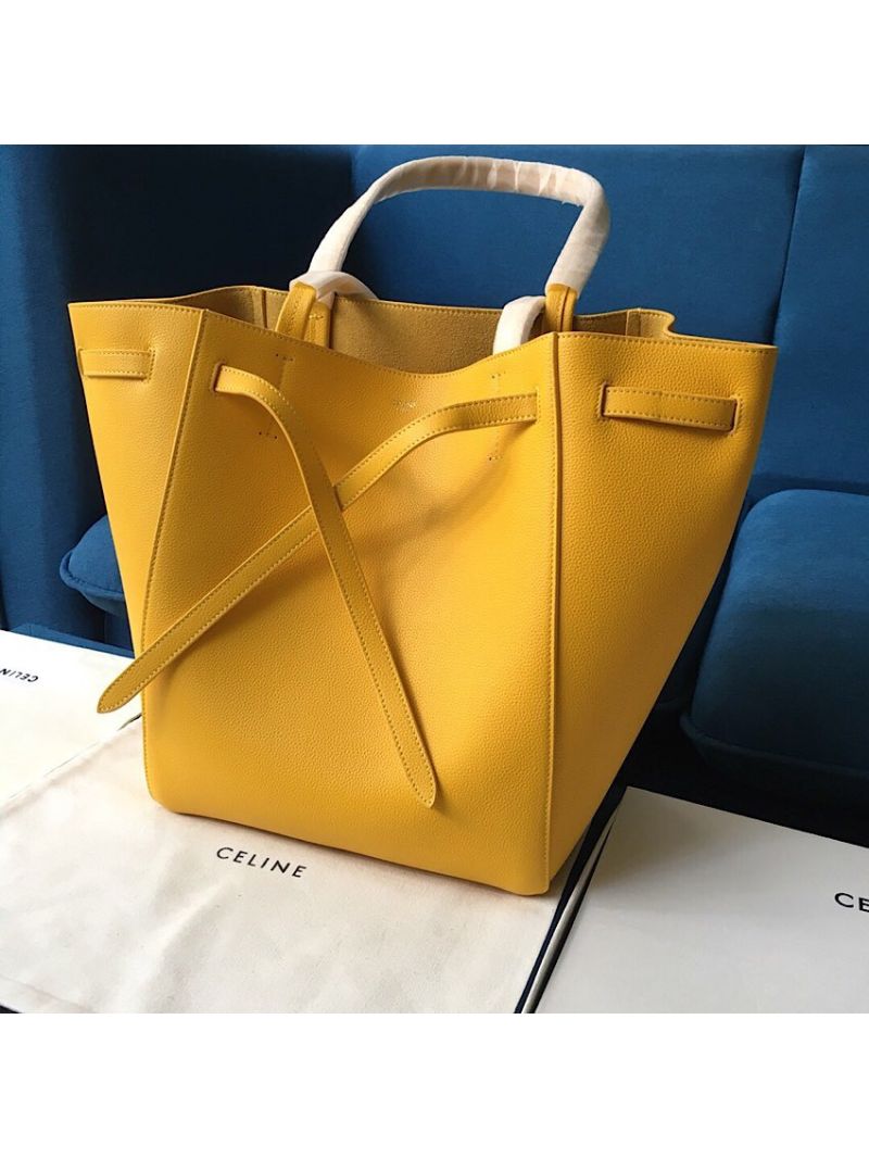 Celine Small Cabas Phantom In Soft Grained Calfskin 189023 Yellow